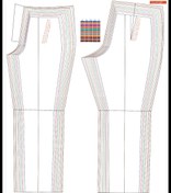 تصویر الگوی اماده شلوار زنانه مولر بدون پرو از سایز۳۲تا۵۴ 
