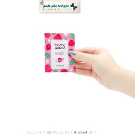 تصویر ژل لوبريکانت پايه آب توت فرنگي بادي گارد 3 ساشه Body guard strawberry water based lubricant gel 3 sachet