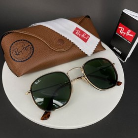 تصویر عینک آفتابی مردانه و زنانه چند ضلعی فریم فلز برند ریبن _ Ray-Ban 