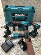 تصویر مجموعه ست 4 پارچه عددی دریل و بکس و مینی فرز و بتن کن سه کاره شارژی براشلس ماکیتا MAKITA مدل 4PCS 