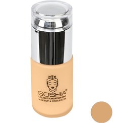 تصویر کرم پودر و کانسیلر دوآل فینیش وزن 35 گرم سوشیا 532 Soshia Liquid Foundation 2 in 1 Makeup And Concealer Dual Finish Daily 35 g