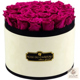 تصویر Pink Eternal Roses in a Large Flocked Coco Box | کد: ZNB-1J1G 