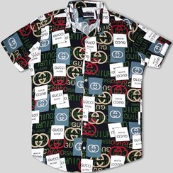تصویر پیراهن هاوایی سایز بزرگ طرح gucci کد 124150-8 