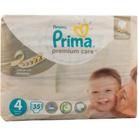 تصویر پوشک پمپرز پریما ضد حساسیت لهستانی Pampers premium care سایز 4 (35 عددی - 8 تا 14 کیلوگرم) 