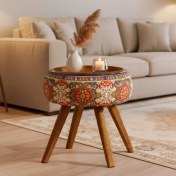 تصویر میز عسلی نگار آکام مدل ۰۳۲ طرح ترکمن 