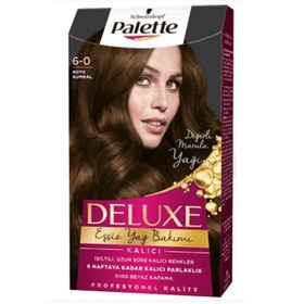 تصویر کیت رنگ مو شوارتسکوف پلت Palette DELUXE Kalici خرمایی تیره شماره 6.0 