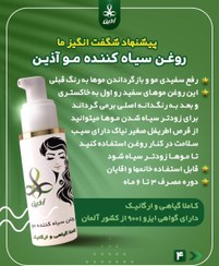 تصویر روغن اعلا سیاه کننده مو آذین 