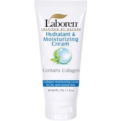 تصویر کرم مرطوب کننده بی رنگ حاوی کلاژن پوست خشک و نرمال لابورن laboren hydratant and moisturizing cream