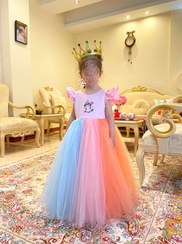 تصویر پیراهن دخترانه یونیکورن - سایز Unicorn dress