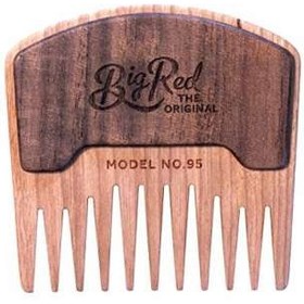 تصویر شانه ریش و سبیل چوبی Big Red Beard Combs - Handcrafted No. 95 