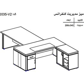 تصویر مجموعه میز اداری نوژن مدل شهداد 