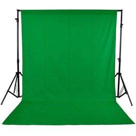تصویر فون بک گراند سبز کروماکی مخمل Green Velvet Backdrop Chromakey 3×2 