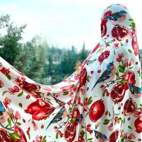 تصویر چادر سیلک طرح یلدایی 