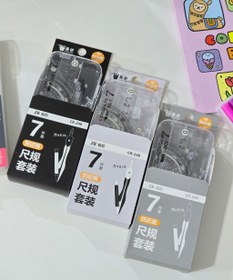 تصویر ست خطکش و پرگار 7تکه 