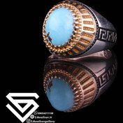 تصویر انگشتر مردانه فیروزه نیشابوری اصل کد 817 