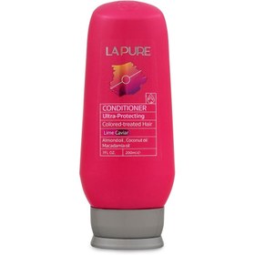 تصویر نرم کننده محافظ موهای رنگ شده لپیور حجم 200 میلی لیتر Lapure Ultra-protecting Dry and Damaged Hair Conditioner