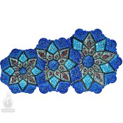 تصویر سری سه تایی بشقاب میناکاری کاظمی طرح 17 