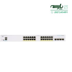 تصویر سوئیچ 24 پورت سیسکو CBS350-24P-4G Cisco CBS350-24P-4G 24Port 350 Series Managed Ethernet Switch