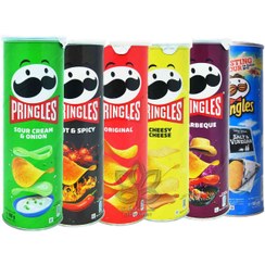 تصویر چیپس پرینگلس. ۱۶۵گرمی در طعم های مختلف Pringles