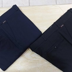 تصویر شلوار پارچه ای کشی مردانه سایز ۴۴ تا ۵۲ رنگ مشکی و سرمه ای 