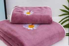 تصویر ست حوله استخری و حوله دستی بابونه Twin towel