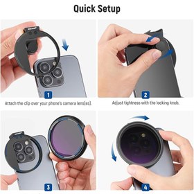 تصویر فیلتر لنز موبایل NEEWER ND2-ND32 Phone Lens Filter Kit 67mm 