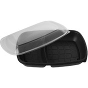 تصویر ظرف یکبار مصرف دوخانه طب پلاستیک ۱۶۰۰ سی سی بسته ۱۵۰ عددی 