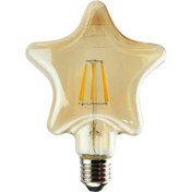 تصویر لامپ ادیسونی طرح ستاره E27 4W Edison Bulb Lamp E27