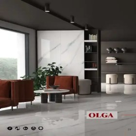 تصویر سرامیک کف و دیوار طوسی-سایز 120*60-کد OLGA204 