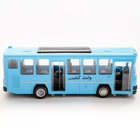 تصویر ماشین بازی مدل اتوبوس شرکت واحد فلزی موزیکال کد 002 