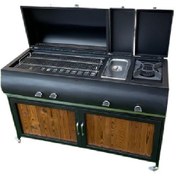 تصویر باربیکیو ذغالی گازی سرخ کن دار، پلوپزدار صادراتی 