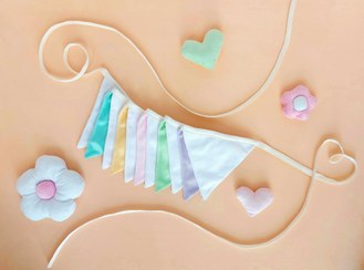 تصویر ریسه مثلثی اکسسوری اتاق کودک nursery bunting triangle flag