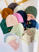 تصویر کلاه نخی دو لایه - ۰ - ۶ ماه / بافت آبی 