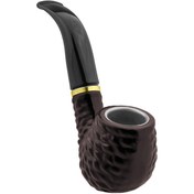 تصویر پیپ طرح چوبی کاپتان بلک رنگ قهوه ای 