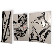 تصویر برچسب موتور تریل روان مشکی 