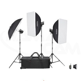 تصویر کیت سه‌تایی فلاش استودیویی مونولایت گودکس MS200-V Godox MS200-V Studio Flash Monolight (3-Light Kit)