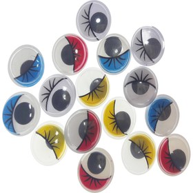 تصویر چشم عروسک مدل Y6682 بسته 16 عددی 