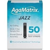 تصویر نوار تست قند خون AgaMatrix Jazz، نوار تست 50 شمارش برای دیابت | فقط با مانیتور قند خون AgaMatrix Jazz Wireless 2 | 1 جعبه، 50 نوار تست دیابت AgaMatrix Jazz Blood Glucose Test Strips, 50 Count Test Strips for Diabetes | Use with AgaMatrix Jazz Wireless 2 Blood Glucose Monitor Only | 1 Box, 50 Diabetes Test Strips