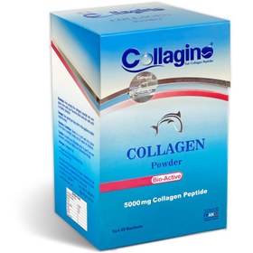 تصویر کلاژینو پودر کلاژن 5000mg بسته حاوی 30 عدد ساشه COLLAGINO COLLAGEN 5000 POWDER 30SACHET