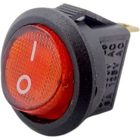 تصویر کلید راکر گرد کوچک چراغ دار 