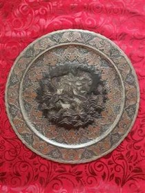 تصویر دیوارکوب مسی قلمزنی دستی پهلوی 