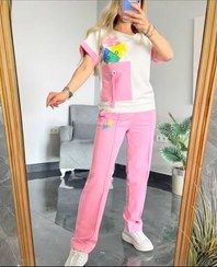 تصویر ست تیشرت شلوار پازل رنگبندی ۶ تایی جنس دورس اسپان تک سایز مناسب ۴۶ 