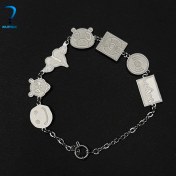 تصویر دستبند کانیه وست 7 تکه تمام استیل Kanye West 