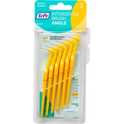 تصویر مسواک بین دندانی ارتودنسی مدل انگل سایز 4 ،6 عددی Interdental Brush Angle 4