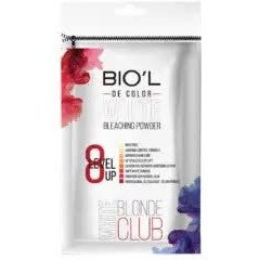 تصویر پودر دکلره بیول (Biol) مدل Blonde Club رنگ آبی حجم 50 گرم لوازم جانبی رنگ مو