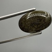 تصویر نگین ابسیدین طلایی طبیعی بیضی 234372 