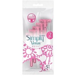 تصویر خودتراش ژیلت (Gillette) مدل Simply Venus 2 بسته 5 عددی رنگ صورتی تیغ اصلاح