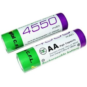 تصویر باتری قلمی شارژی CFL ظرفیت 4550mAh بسته 2 عددی 