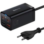 تصویر شارژر رومیزی فست 2 تایپ سی و 2 یواس بی 65 وات بیسوس GaN3 Pro Baseus 
