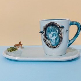 تصویر ست ماگ و زیرماگی سرامیکی mug